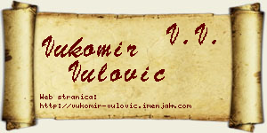 Vukomir Vulović vizit kartica
